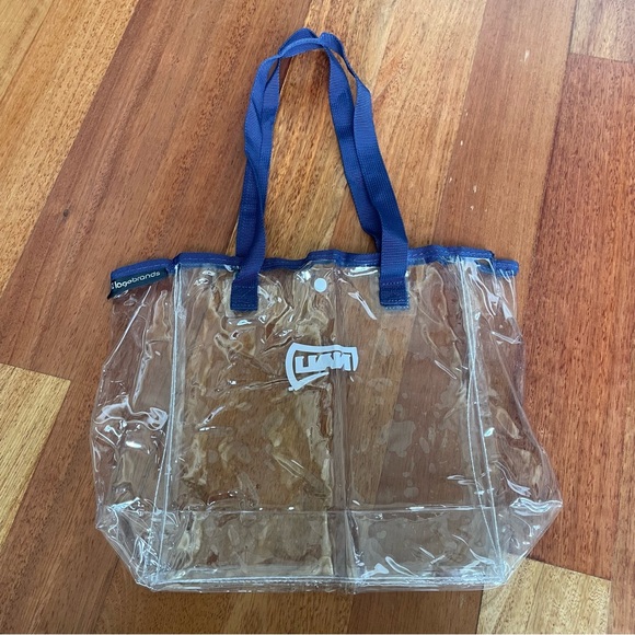 Northern Arizona University NAU Clear Tote Bag with Navy Blue Handles NWOT - Picture 2 of 2